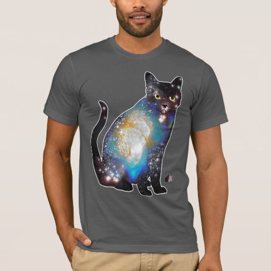 Cosmos Space in Cat T-shirt (Voorkant)