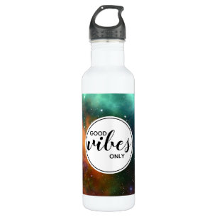 Cosmos Space Melkweg Alleen Goede Vibes Citaat Waterfles