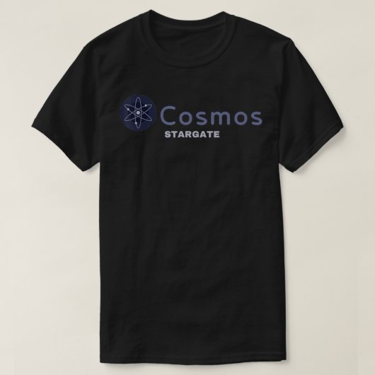 Cosmos Stargate ATOM Crypto Cryptocurrency Bl. T-shirt (Design voorkant)