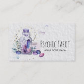 *~* Cosmos Stars Crystals Universe Psychic Tarot Visitekaartje (Voorkant)