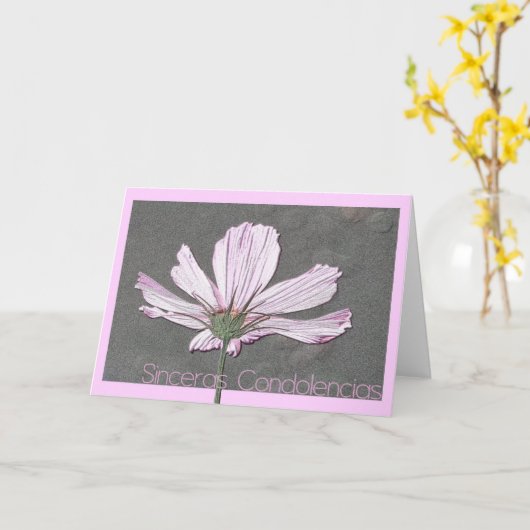 cosmos sympathie spaans kaart (Gele Bloem)