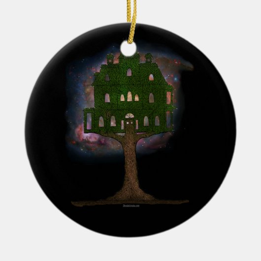 Cosmos Tree House Keramisch Ornament (Voorkant)