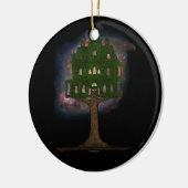 Cosmos Tree House Keramisch Ornament (Links)