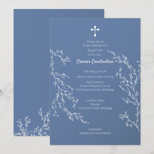 Cosmos Uitnodiging 1 (Voorkant / Achterkant)