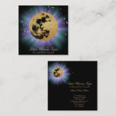 *~* Cosmos Universe Stars Luna Moon Beams Vierkante Visitekaartje (Voorkant / Achterkant)