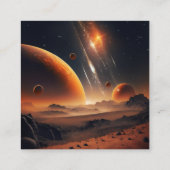 Cosmos Visitenkarte Vierkante Visitekaartje (Achterkant)