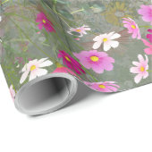 Cosmos-wilde bloemen cadeaupapier (Rol Hoek)
