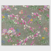 Cosmos Wilderness Wild-Flowers Cadeaupapier (Vlak)