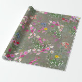 Cosmos Wilderness Wild-Flowers Cadeaupapier (Uitgerold)