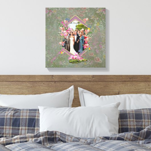 Cosmos Wilderness Wild-Flowers Canvas Afdruk (Insitu (Slaapkamer))