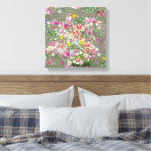 Cosmos Wilderness Wild-Flowers Canvas Afdruk (Insitu (Slaapkamer))