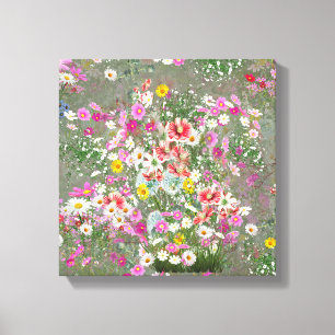 Cosmos Wilderness Wild-Flowers Canvas Afdruk
