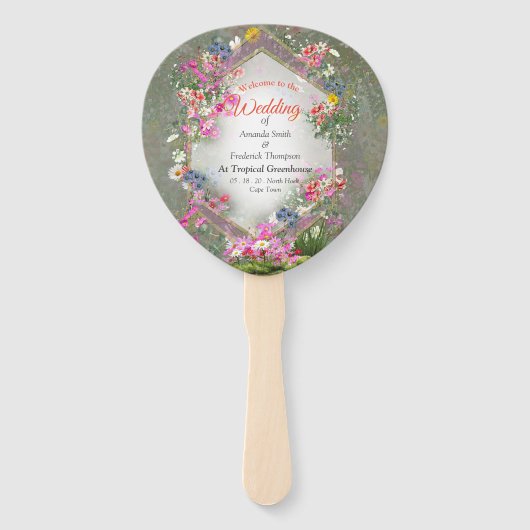 Cosmos Wilderness Wild-Flowers Handwaaier (Voorkant)