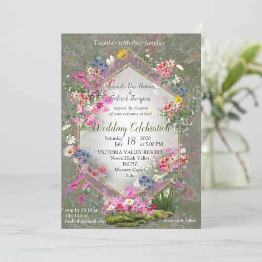 Cosmos Wilderness Wild-Flowers Kaart (Staand voorkant)