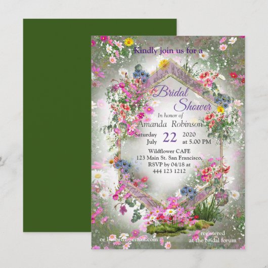 Cosmos Wilderness Wild-Flowers Kaart (Voorkant / Achterkant)