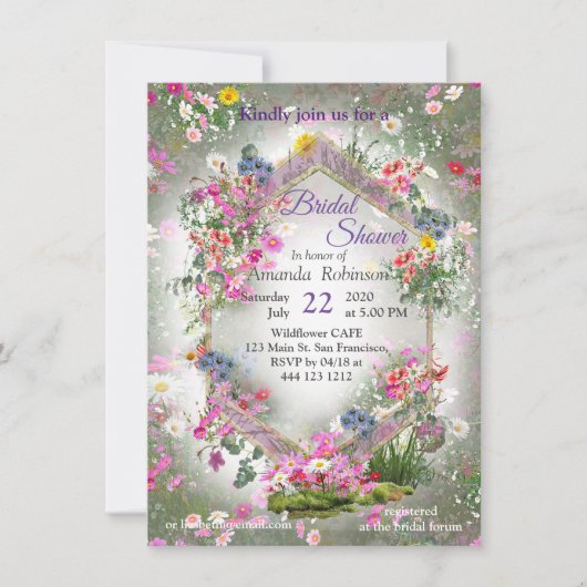 Cosmos Wilderness Wild-Flowers Kaart (Voorkant)