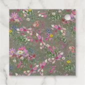 Cosmos Wilderness Wild-Flowers Napkins Folie Gift  Bedankjes Labels (Achterkant)