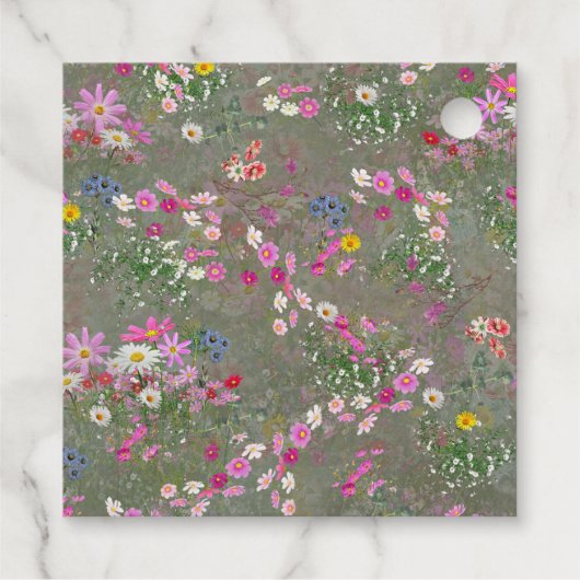 Cosmos Wilderness Wild-Flowers Napkins Folie Gift  Bedankjes Labels (Achterkant)