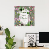 Cosmos Wilderness Wild-Flowers Poster (Thuiskantoor)