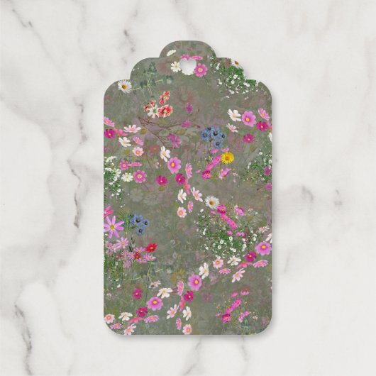 Cosmos Wilderness Wild-Flowers Servetten Cadeaulabels (Achterkant)