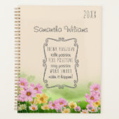 Cosmos Wildflower Positieve Affirmatie Aangepaste Planner (Voorkant)