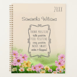Cosmos Wildflower Positieve Affirmatie Aangepaste Planner