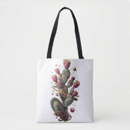 Cosmos woestijn cactus kunst tote bag