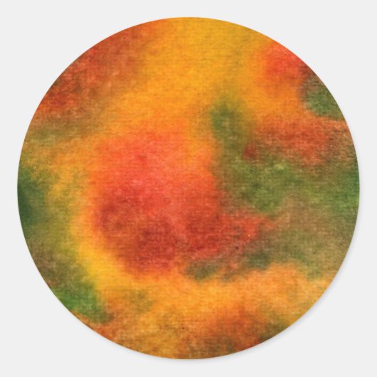 "Cosmos Yellow" Abstract ontwerper Ronde Sticker (Voorkant)