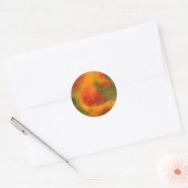 "Cosmos Yellow" Abstract ontwerper Ronde Sticker (Envelop)