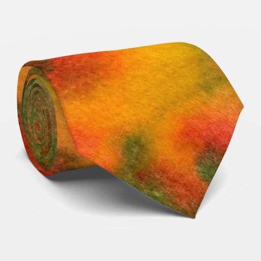"Cosmos Yellow" Abstract Stropdas voor design (Opgerold)