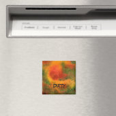 "Cosmos Yellow" Abstracte afwasmachine Magnet (Insitu (Vaatwasser))