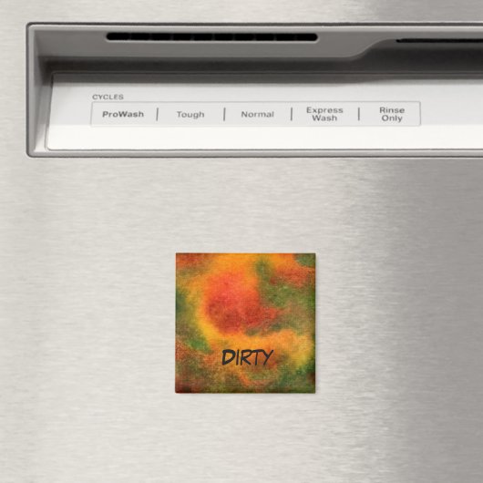 "Cosmos Yellow" Abstracte afwasmachine Magnet (Insitu (Vaatwasser))