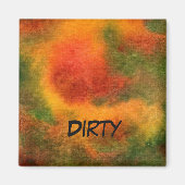 "Cosmos Yellow" Abstracte afwasmachine Magnet (Voorkant)
