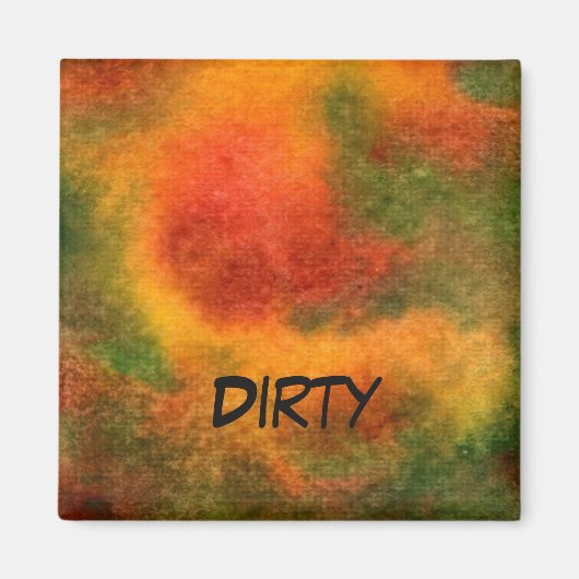 "Cosmos Yellow" Abstracte afwasmachine Magnet (Voorkant)