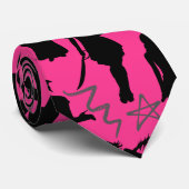 Cosplay Anime acties patroon.w B Roze BG Stropdas (Opgerold)