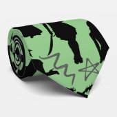 Cosplay Anime acties patroon.w L Groen BG Stropdas (Opgerold)