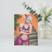 Cosplay Anime  Asian Beauty Foto Briefkaart (Staand voorkant)