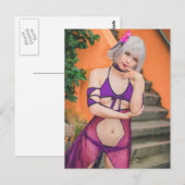Cosplay Anime  Asian Beauty Foto Briefkaart (Voorkant / Achterkant)
