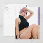 Cosplay Anime  Asian Beauty Photo Briefkaart (Voorkant / Achterkant)