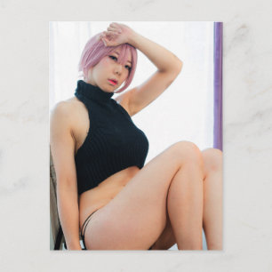 Cosplay Anime  Asian Beauty Photo Briefkaart