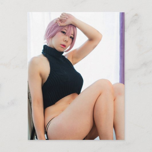 Cosplay Anime  Asian Beauty Photo Briefkaart (Voorkant)