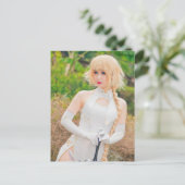 Cosplay Anime  Asian Beauty Photo Briefkaart (Staand voorkant)