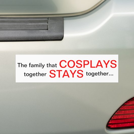 Cosplay bumper sticker (Op auto)