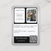 Cosplay Character Custom Trading Kaarten | QR-code Visitekaartje (Achterkant)