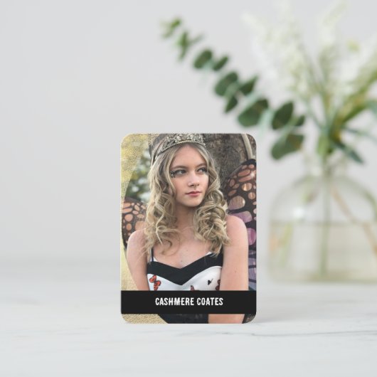 Cosplay Character Custom Trading Kaarten | QR-code Visitekaartje (Staand voorkant)