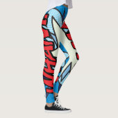 Cosplay Comic Book Pop Art WHAM Leggings (Rechts)
