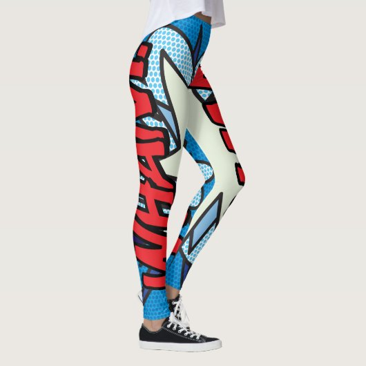 Cosplay Comic Book Pop Art WHAM Leggings (Rechts)