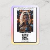 Cosplay Connection Reflection QR Code Coscard Visitekaartje (Achterkant)
