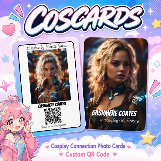 Cosplay Connection Reflection QR Code Coscard Visitekaartje