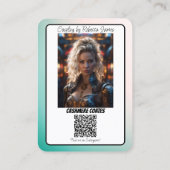 Cosplay Connection Reflection QR Code Coscard Visitekaartje (Achterkant)